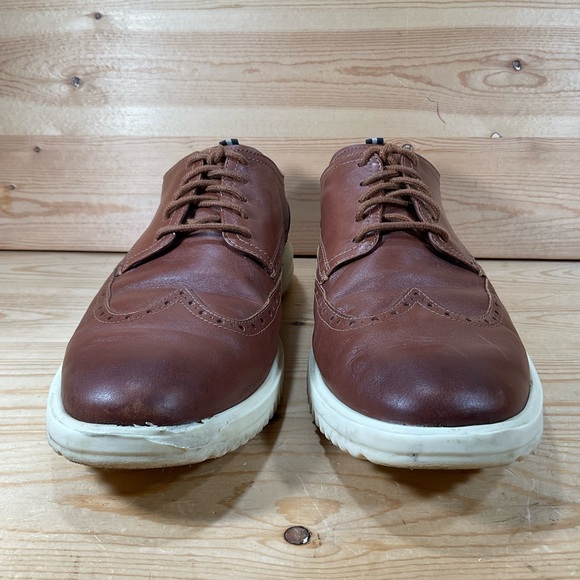 Cole Haan Grand+ Wingtip Oxford Shoes Mens 12 M Brown British Tan Leather C36939 main image 10